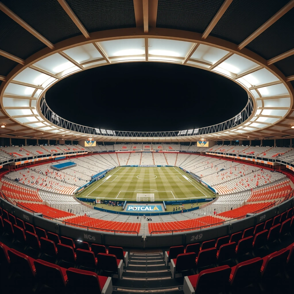 Estádio lotado com torcedores brasileiros