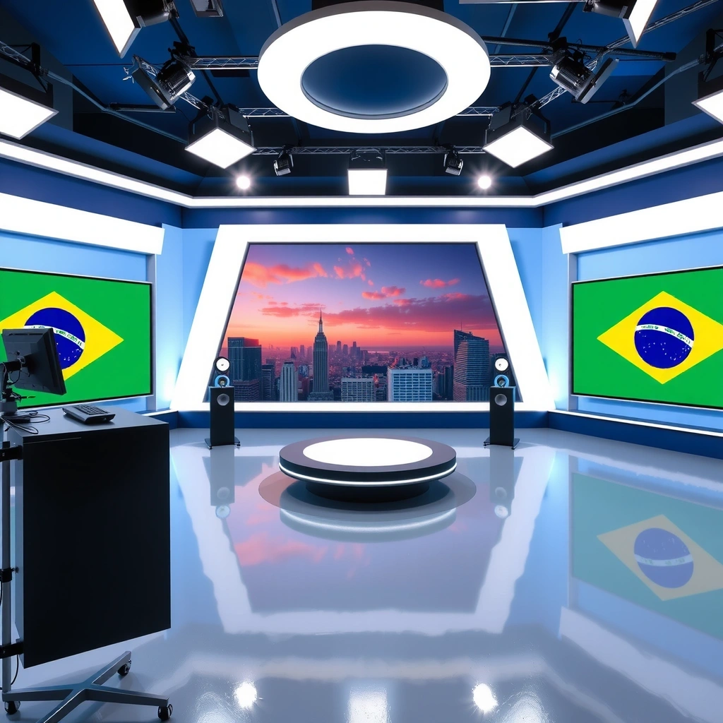 Estúdio de notícias brasileiro