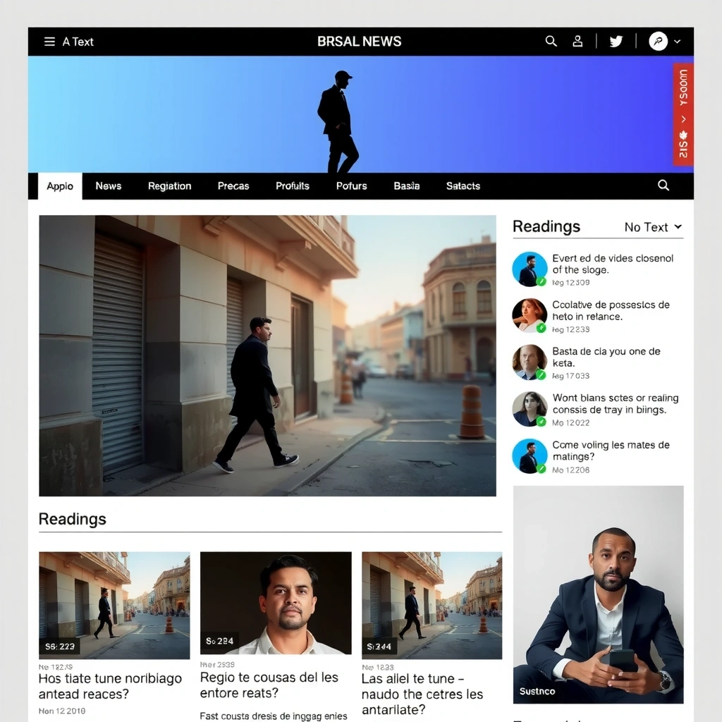 Interface digital de jornal